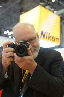 Nikon's Steve Heiner (Techstination photo by L. Fishkin)