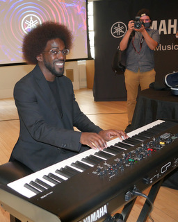 Will Wells on Yamaha CP 88 (Techstination photo by L. Fishkin)
