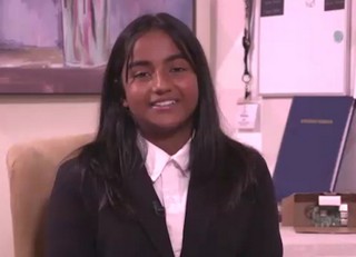 Top prize winner Shanya Gill.  SocietyForScience.org
