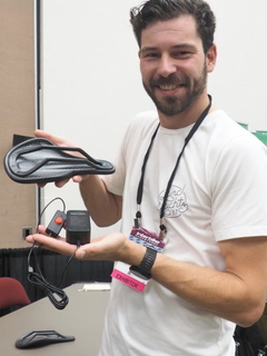 Reform Saddle's Blake Startup (Techstination photo by L. Fishkin)