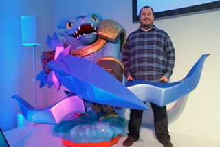 Lou Studdert of the Skylanders production team at Activision (BootCamp photo by L. Fishkin)