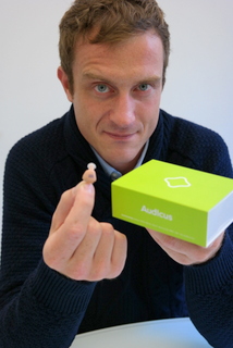 Audicus Founder & CEO Patrick Freuler (BootCamp photo by L. Fishkin)