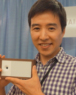 Awair Co-founder and CEO Ronald Ro (BootCamp photo by L. Fishkin)