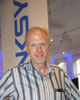 Belkin CEO Chet Pipkin (BootCamp photo by L. Fishkin)