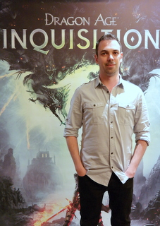 Bioware Dragon Age Inquisition Producer Cameron Lee (BootCamp photo by L. Fishkin)