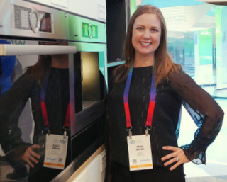 Bosch Sr. Brand Manager Cara Acker (Techstination photo by L. Fishkin)
