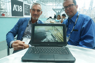 William Ward of Clipper Ventures ((left) with Dell's Craig Brandt (Techstination photo by L. Fishkin)