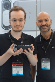 Laurent Prost and Fabrizio Dei Tos with DXO Labs (Techstination photo by L. Fishkin)