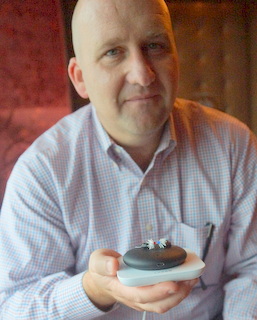 Eargo Chief Business Officer Matt Welch (BootCamp photo by L. Fishkin)