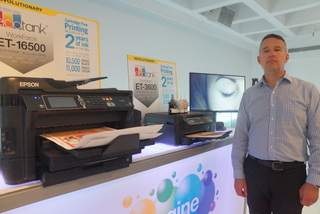 Epson's Brian Baltezore (BootCamp photo by L. Fishkin)