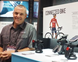 Garmin's Andy Beckman (Techstination photo by L. Fishkin)