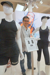 Hexoskin CEO Pierre Fournier (BootCamp photo by L. Fishkin)