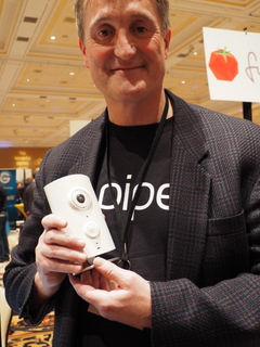 Blacksumac CEO Russell Ure with Piper (BootCamp photo by L. Fishkin)