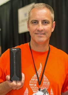 Brett Faulk of Korus with the M20 (BootCamp photo by Jeff Grambs)