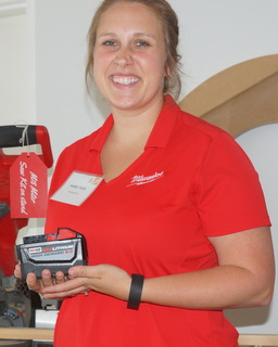 Milwaukee's Kharli Tyler at Home Depot event (BootCamp photo by L. Fishkin)