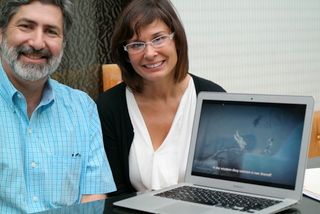 E-Line Media Co-founder Alan Gershenfeld and Cook Inlet Tribal Council CEO Gloria O'Neill (BootCamp photo by L. Fishkin)
