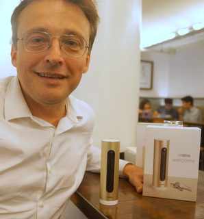Netatmo CEO Fred Potter with Welcome (BootCamp photo by L. Fishkin)