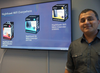 Netgear's Abhay Bhorkar (Techstination photo by L. Fishkin)