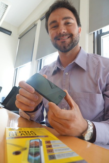 Jordan Vater of Otterbox with Alpha Glass screen protector