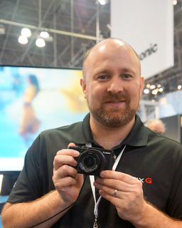 Panasonic's Matt Frazer (Techstination photo by L. Fishkin)