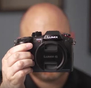 Panasonic's Matt Frazer with Lumix GH5 Mark II