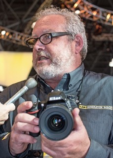 Nikon's Steve Heiner with D750 (BootCamp photo by Jeff Grambs)