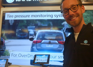 Rand McNally's Ryan Walker with OverDryve (BootCamp photo by L. Fishkin)