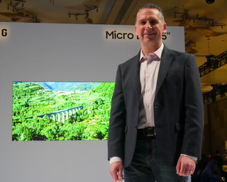 Samsung's Andrew Sivori (Techstination photo by L. Fishkin)