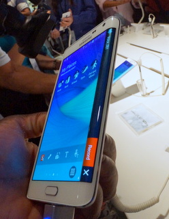 Samsung Galaxy Note Edge (BootCamp photo by L. Fishkin)