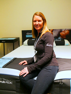 Tempurpedic Dir. of Marketing Jill Johnson (Techstination photo by L. Fishkin)