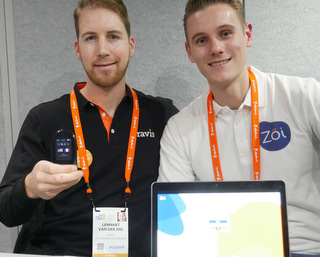 Lennart van der Ziel of Travis and Kevin Oranje of Zoi Meet (Techstination photo by L. Fishkin)