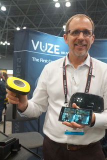 HumanEyes GM Jim Malcolm with Vuze (BootCamp photo by L. Fishkin)