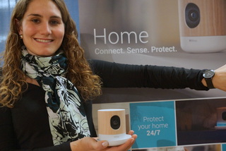 Withings' Arielle Carpenter with Home and Activite' Pop. (BootCamp photo by L. Fishkin)
